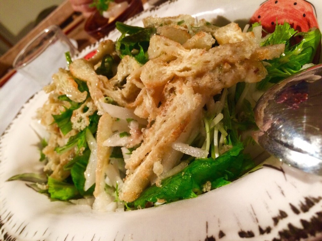 梨と水菜の京風サラダ